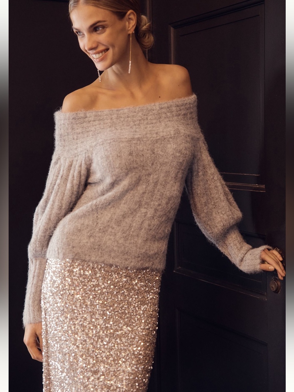 Nwt pilcro off shoulder batwing sweater